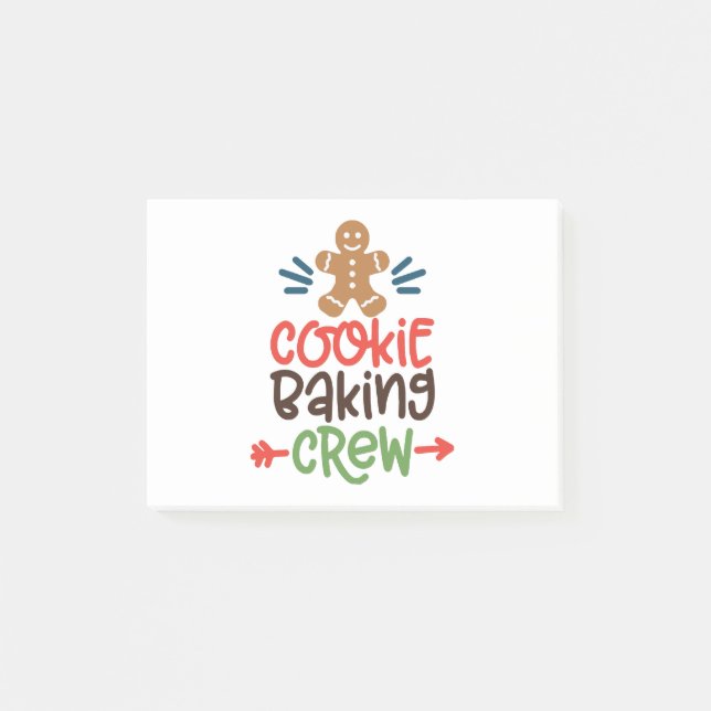Cookie baking crew christmas  post-it klebezettel (Vorderseite)