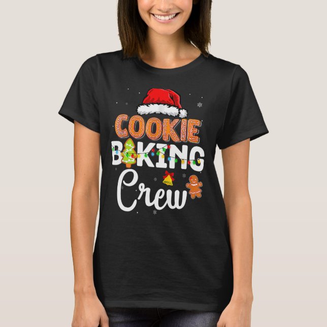 Cookie Baking Crew Christmas Santa Family Gingerbr T-Shirt (Vorderseite)