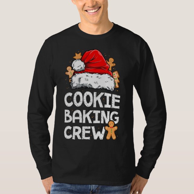 Cookie Baking Crew Christmas Santa Family Gingerbr T-Shirt (Vorderseite)