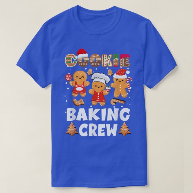 Cookie Baking Crew Christmas Santa Family Gingerbr T-Shirt (Design vorne)