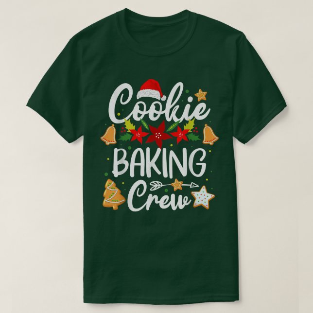 Cookie Baking Crew Christmas Santa Family Gingerbr T-Shirt (Design vorne)