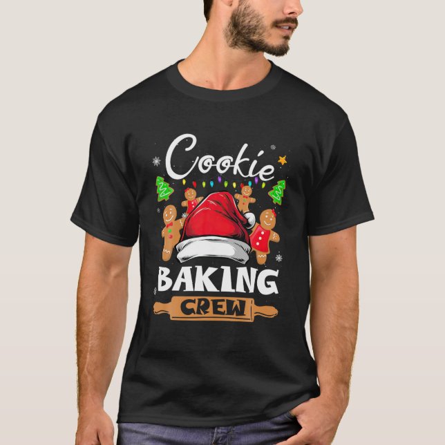 Cookie Baking Crew Christmas Santa Family Gingerbr T-Shirt (Vorderseite)