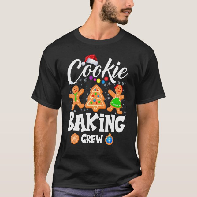 Cookie Baking Crew Christmas Santa Family Gingerbr T-Shirt (Vorderseite)