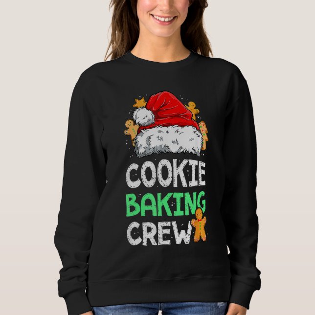 Cookie Baking Crew Family Christmas Gingerbread Te Sweatshirt (Vorderseite)