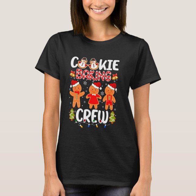 Cookie Baking Crew Funny Baker Gingerbrot Gruppe C T-Shirt (Vorderseite)
