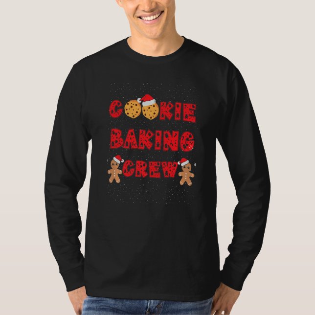Cookie Baking Crew Gingerbread Men With Xmas Hats  T-Shirt (Vorderseite)