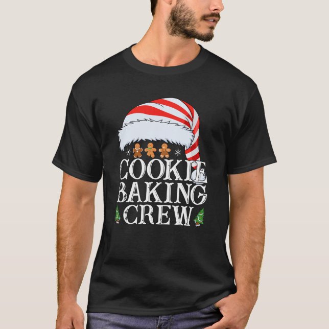 Cookie Baking Crew Santa Family Baking Team Christ T-Shirt (Vorderseite)