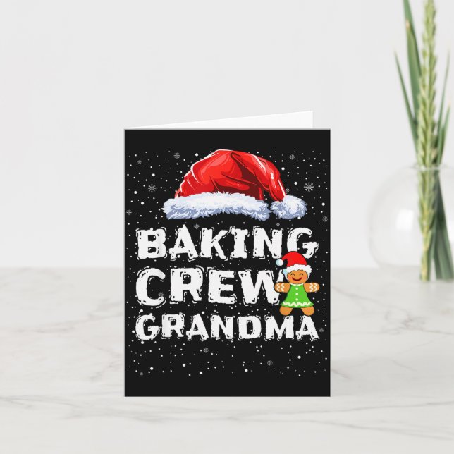 Cookie Baking Crew Shirt Grandma Matching Christma Karte (Vorderseite)