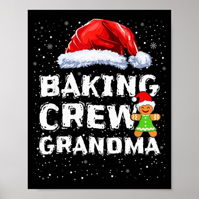 Cookie Baking Crew Shirt Grandma Matching Christma Poster (Vorne)