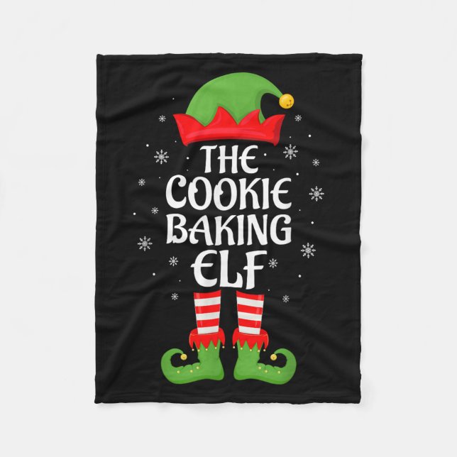 Cookie Baking Elf Xmas Familie Matching Elf Squad  Fleecedecke (Vorderseite)