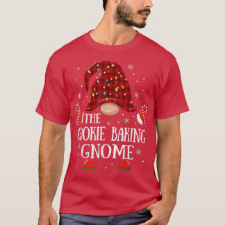 Cookie Baking Gnome Buffalo Kariert Matching Famil T-Shirt