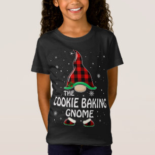 Cookie Baking Gnome Buffalo Kariert Matching Famil T-Shirt