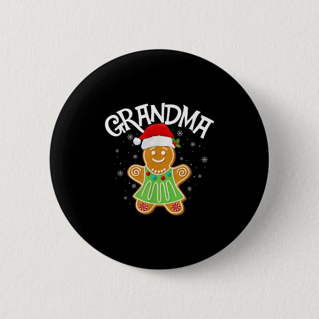 Cookie Baking Matching Family Gingerbret Oma Button (Vorderseite)