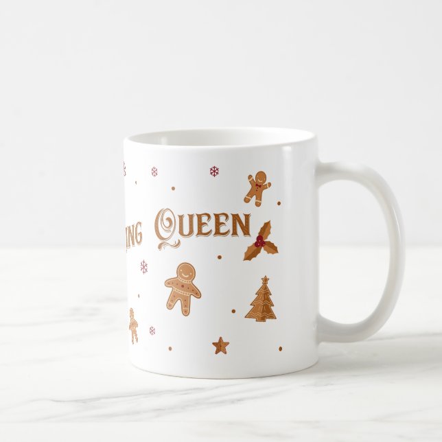 Cookie Baking Queen Holiday Design Kaffeetasse (Rechts)