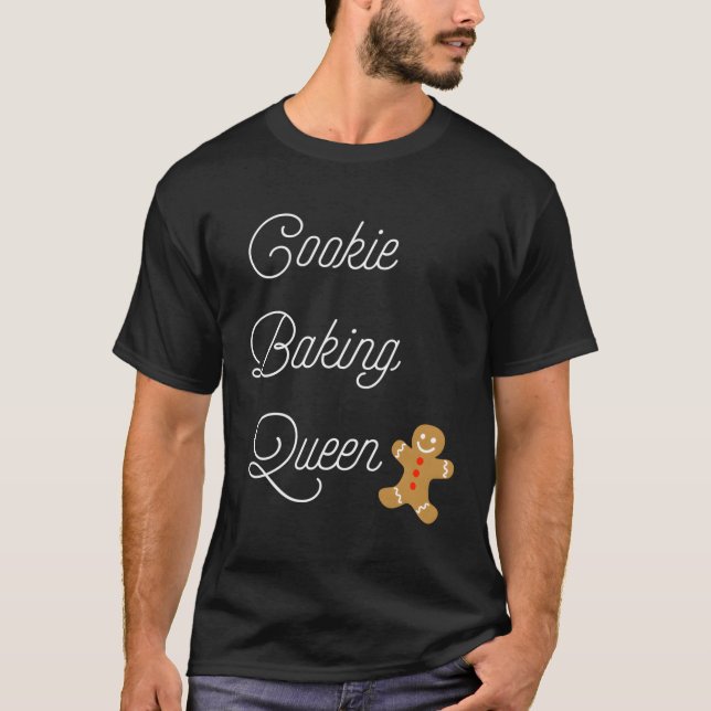 Cookie Baking Queen Weihnachten T-Shirt (Vorderseite)