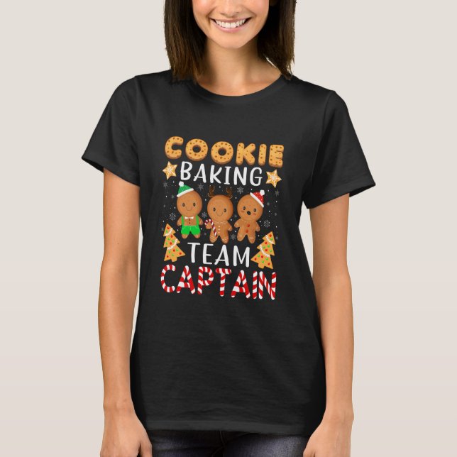 Cookie Baking Team Captain Funny Gingerbread Chris T-Shirt (Vorderseite)