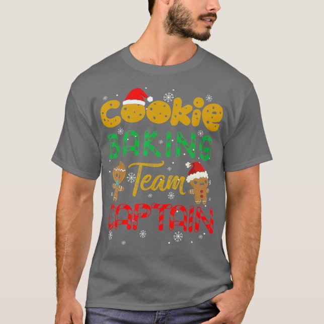 Cookie Baking Team Captain Gingerbread Christmas T-Shirt (Vorderseite)
