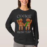 Cookie Baking Team - Funny Vintage Christmas Ginge T-Shirt<br><div class="desc">Cookie Baking Team - Funny Vintage Weihnachten Lebkuchen Mann</div>