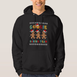 Cookie Baking Team Gingerbread Men with Xmas Hats Hoodie
