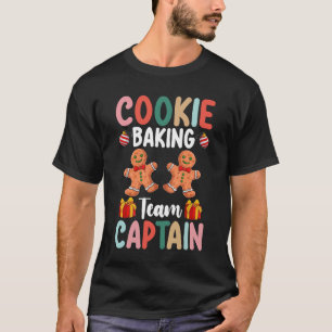 Cookie Baking Team Kapitän Familie Weihnachten T-Shirt