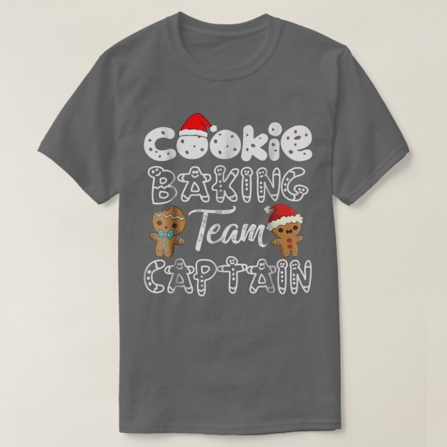 Cookie Baking Team Kapitän Funny Baker Gingerbrot T-Shirt (Design vorne)