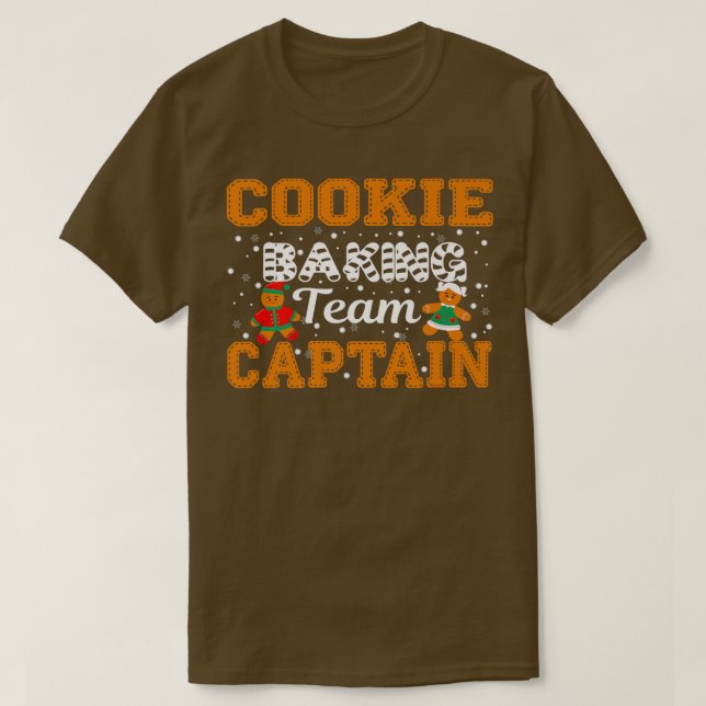 Cookie Baking Team Kapitän Gingerbread Baker Merry T-Shirt (Design vorne)