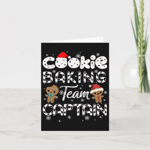 Cookie Baking Team Kapitän Gingerbrett Weihnachten Karte