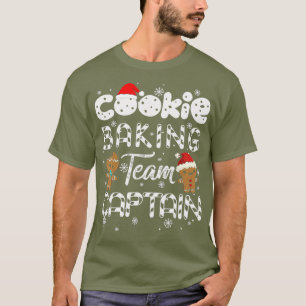 Cookie Baking Team Kapitän Gingerbrett Weihnachten T-Shirt