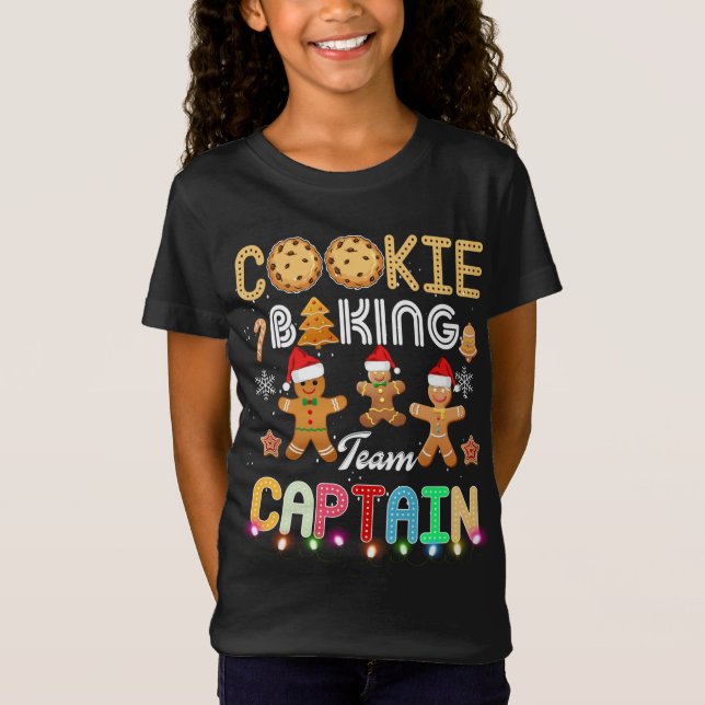 Cookie Baking Team Kapitän Weihnachtsbäcker Ingwer T-Shirt (Vorderseite)
