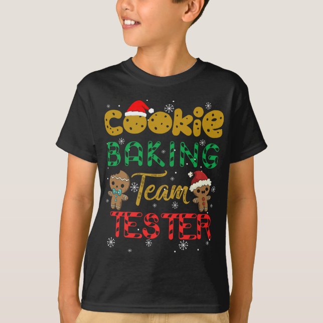 Cookie Baking Team Test Gingerbread Christmas T-Shirt (Vorderseite)