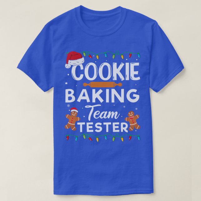 Cookie Baking Team Tester Gingerbread Funny Christ T-Shirt (Design vorne)