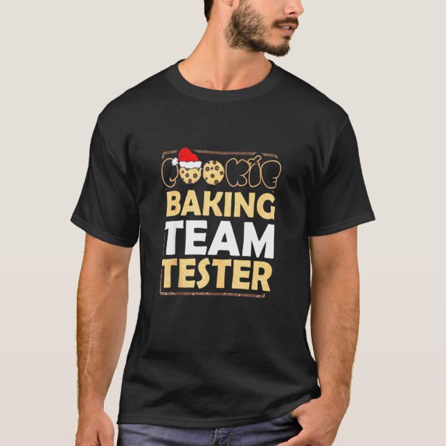 Cookie Baking Team Tester Holiday Fun Gingerbrei T-Shirt (Vorderseite)