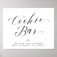 Cookie Bar Chic Brautparty oder Hochzeitszeichen