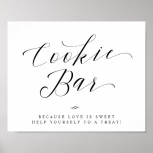 Cookie Bar Chic Hochzeits- oder Polterabend-Schild Poster