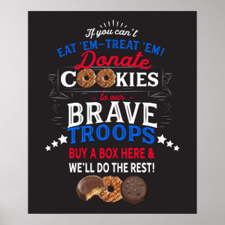 Cookie Booth Poster Spende an die Truppen