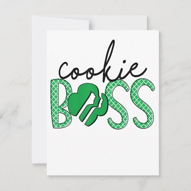Cookie Boss Scout Girls Cookie Dealer Einladung (Vorderseite)