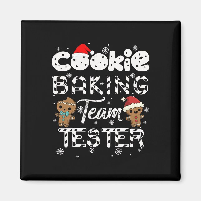 Cookie Byking Team Tester Gingerbrot Weihnachten Magnet (Vorne)