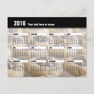 Cookie Calendar Postcard 2016 Postkarte