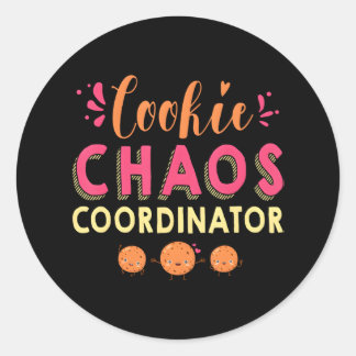 Cookie Chaos Koordinator Funny Camping Scouting Runder Aufkleber