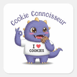 Cookie Connoisseur Quadratischer Aufkleber