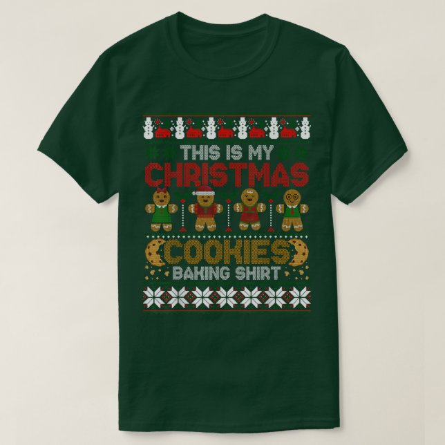 Cookie Crew Gingerbread This Is My Christmas Cooki T-Shirt (Design vorne)