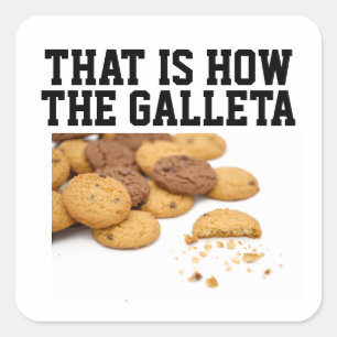 Cookie Crumble Spanglish Quadratischer Aufkleber