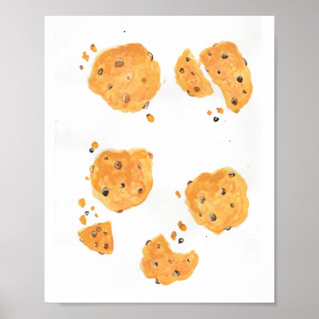 Cookie Crunch Watercolor Poster (Vorne)