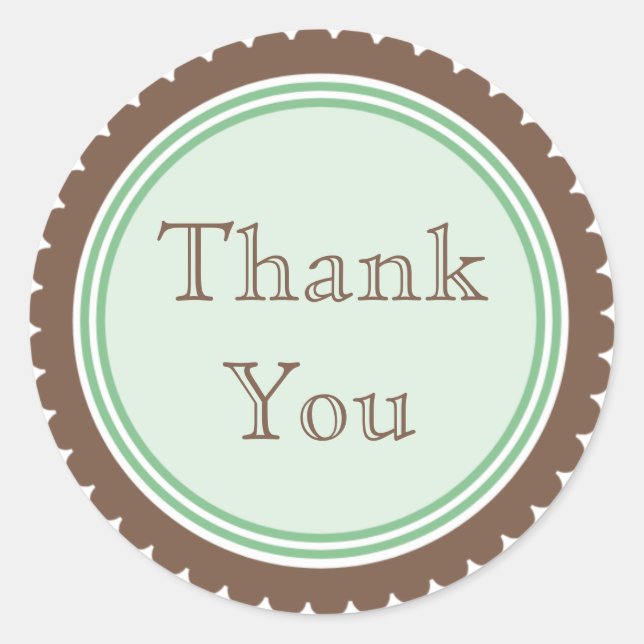 Cookie Cut Chocolate Minze Danke Stickers (Vorderseite)