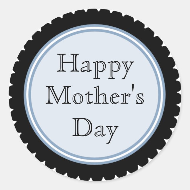 Cookie Cutter Blue Mother's Day Stickers (Vorderseite)