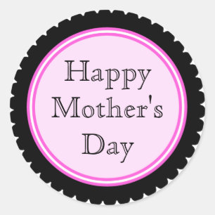 Cookie Cutter Hot Pink Mother's Day Stickers