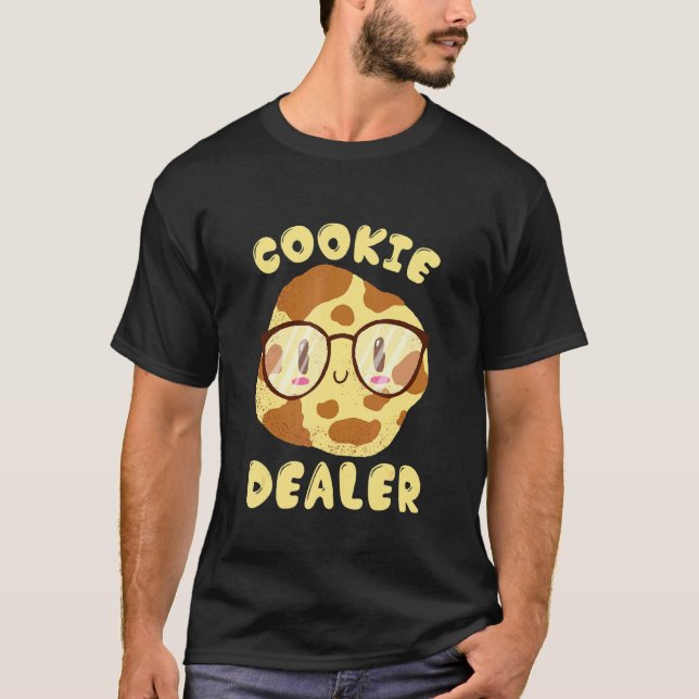 Cookie Dealer Bäckerei Schokolade Chips Brille Bak T-Shirt (Vorderseite)