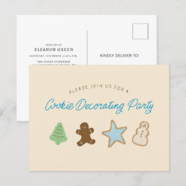 Cookie Decoration von Party Einladung Postkarte
