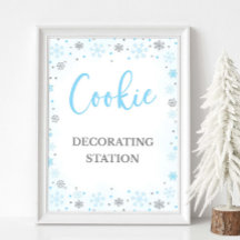 Cookie Decorations Station Signieren Winter Blue Z