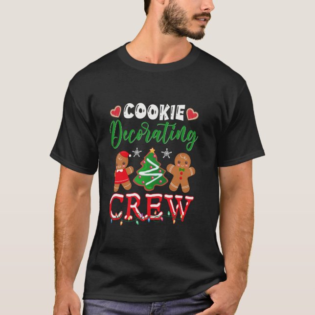 Cookie Dekorieren Crew Weihnachtsbäcker Long Sleev T-Shirt (Vorderseite)